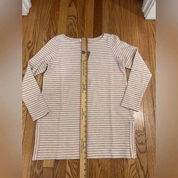 NWT J.Jill Women’s Tunic Size S Relaxed Fit Stripped  Crew Neck 3/4 Sleeves - Picture 8 of 8